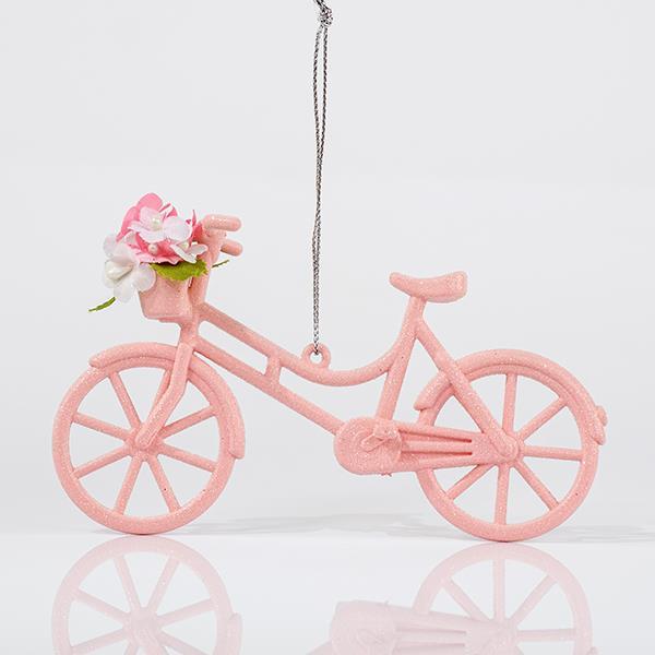 BICICLETA DE ACRÍLICO, ROSA, 13x8cm