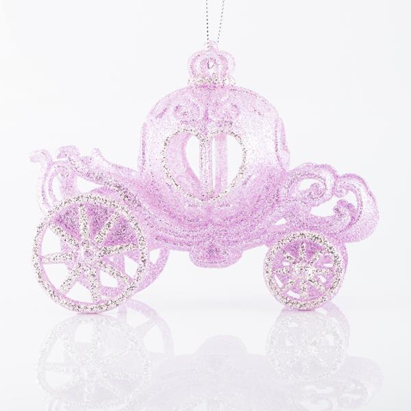 CALABAZA DE ACRÍLICO, CON BRILLO ROSA Y CHAMPÁN, 13,5x11cm
