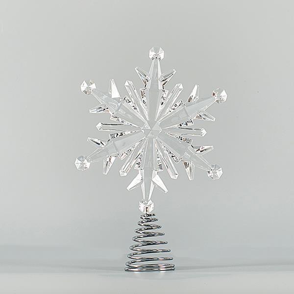 COPO DE NIEVE ACRÍLICO, ÁRBOL SUPERIOR, TRANSPARENTE, 21x30,5cm
