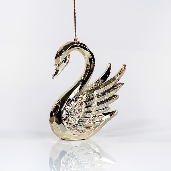 CISNE ACRILICO, CON BRILLO CHAMPAGNE, 7x10,2cm