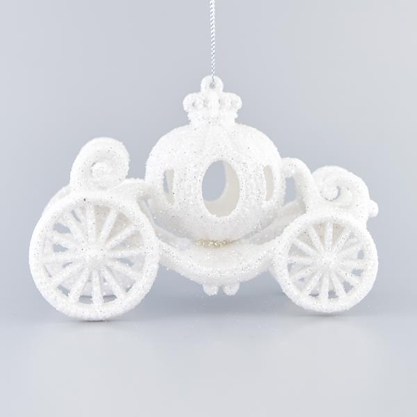 CABINA CALABAZA ACRÍLICA BLANCO CON BRILLO, 10,2x1,6cm