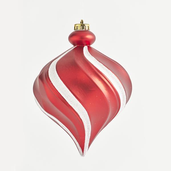 ADORNO DE PLÁSTICO, CEBOLLA, BLANCA Y ROJA, 15cm