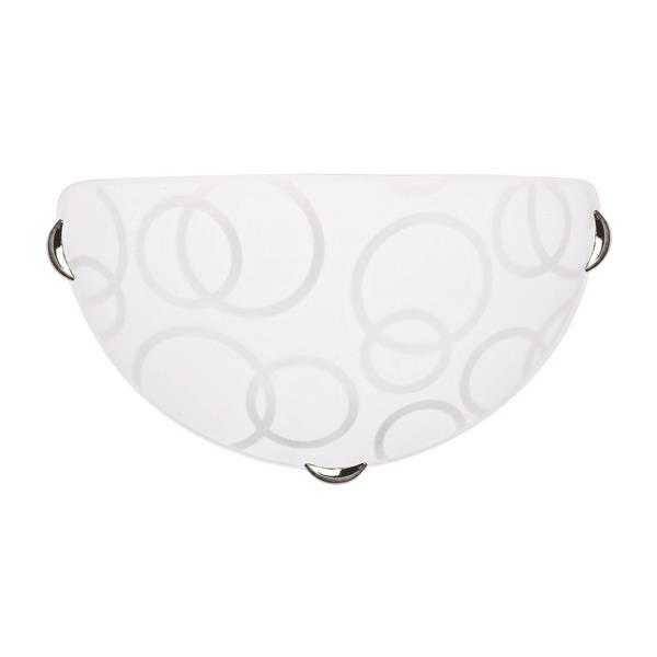 APLIQUE DE PARED "LEIA" Ø30 Ε27 BLANCO/NIQUEL