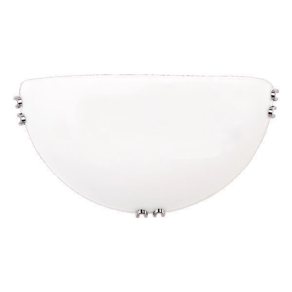 APLIQUE DE PARED "PAROS" Ø300 Ε27 BLANCO / NÍQUEL