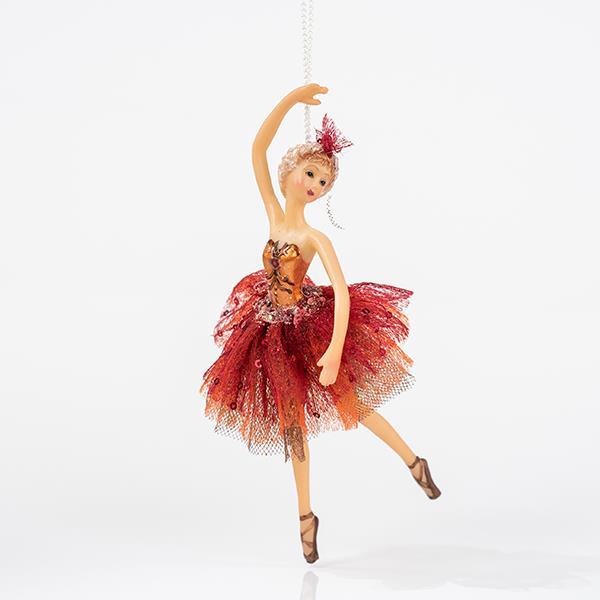 BAILARINA CON FALDA MAGENTA, 18cm