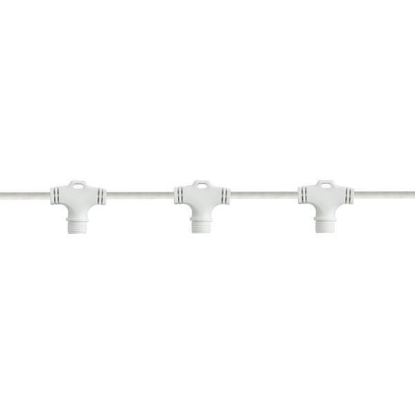 BRICOLAJE, CABLE DE CAUCHO BLANCO, PARA CORTINA, 20 CONECTORES VERTICALES, CON PROLONGADOR, 2,1m, IP65 