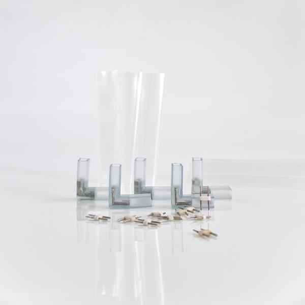 PIN DE CONEXIÓN "L" PARA LUZ DE CUERDA DE NEÓN, JUEGO DE 5 PIEZAS