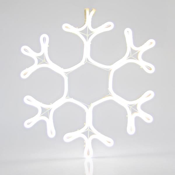 COPO DE NIEVE, CUERDA DE LUZ LED DE NEÓN 3m, 2 VÍAS, BLANCO, 45x35cm, IP44