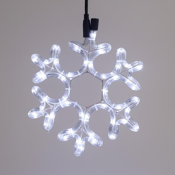 COPO DE NIEVE, CABLE DE LUZ LED 2m, 2 VIAS, BLANCO, 25x25cm, IP44
