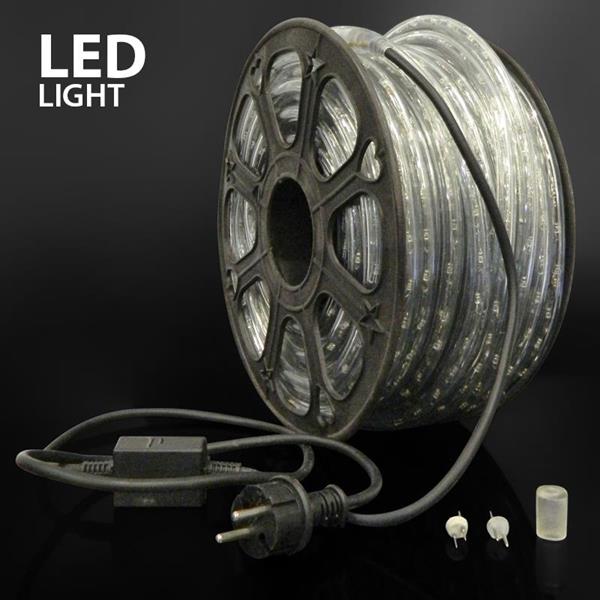 CABLE LUMINOSO LED 2 VIAS ROJO 50m. CON 36 LED/M., CORTE CADA 2m, IP44
