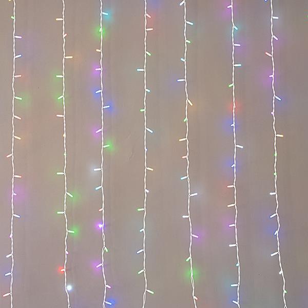 CORTINA 480 LED SYNCHRONOUS 5mm 300x300cm CONECTOR HASTA 6 HILO CAUCHO BLANCO SMART RGBW LED IP65 SIN CONTROLADOR