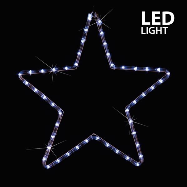 ESTRELLA, CABLE DE LUZ LED 2m, 2 VIAS, BLANCO, 56x56cm, IP44