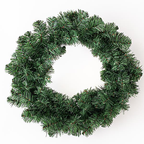CORONA DE ABETO 60cm, VERDE, _8cm