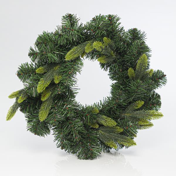 CORONA DE ABETO, VERDE CON PE, 50cm