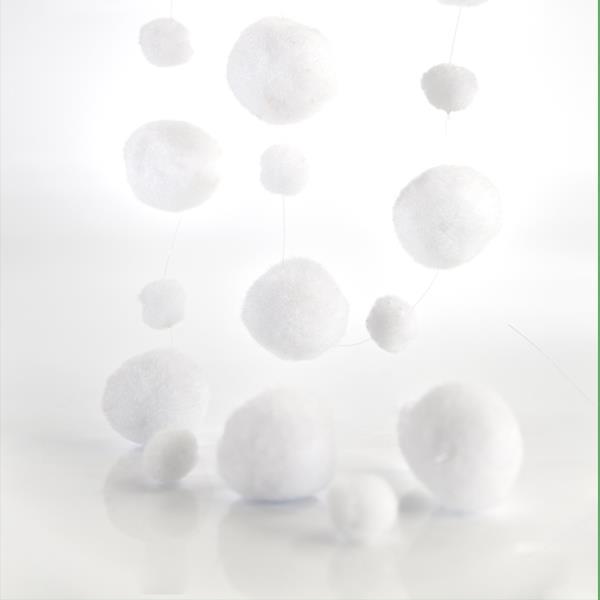 GUIRNALDA CON BOLAS DE NIEVE, 180cm