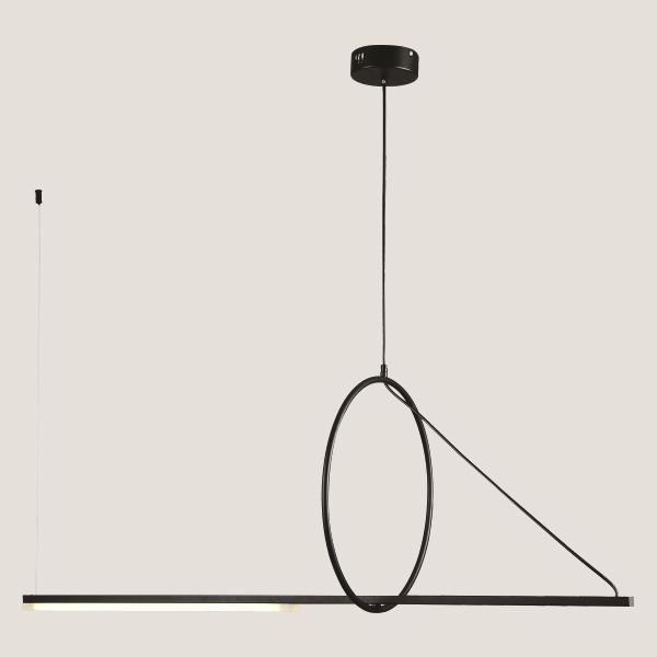 LUMINARIA COLGANTE LED 15W 120x45 NEGRO