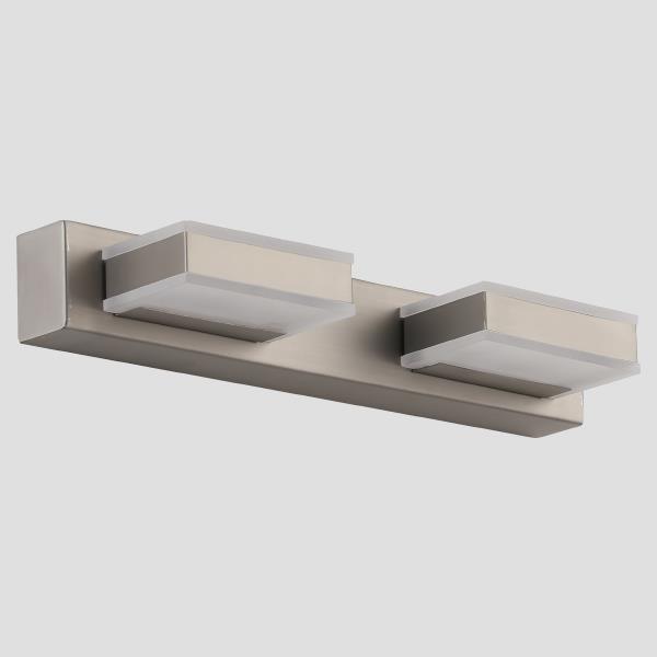 LUMINARIAS PARA BAÑO LED 8W 4000K OVAL 2Ø 320X50X100 NIQUEL