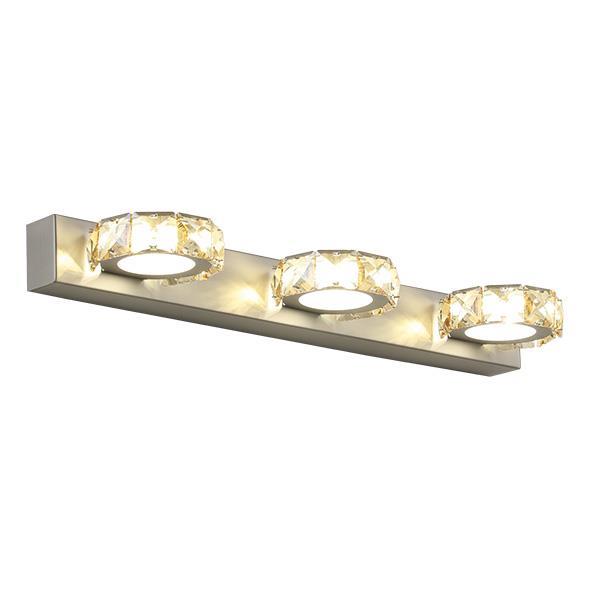 LUMINARIAS PARA BAÑO LED 9W 4000K OVAL 3Ø 460X50X116 NIQUEL