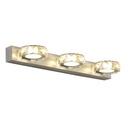 LUMINARIAS PARA BAÑO LED 9W 4000K OVAL 3Ø 460X50X116 NIQUEL