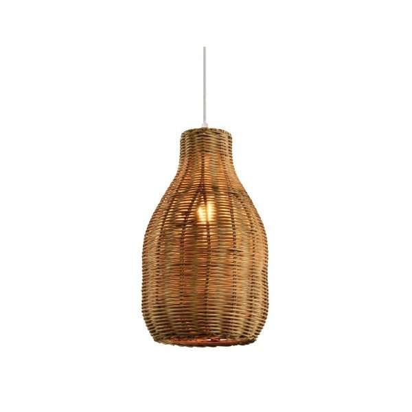 LUMINARIAS COLGANTES SIMPLE E27 Ø210x360 BAMBÚ