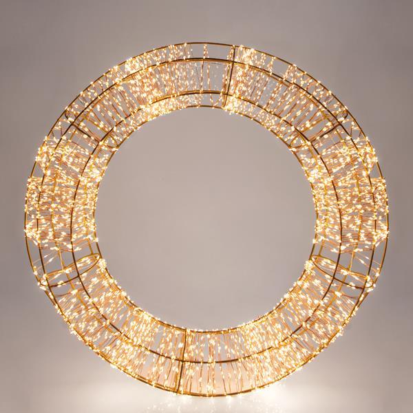 GUIRNALDA ILUMINADA, 4800 LED BLANCO CÁLIDO, CON ADAPTADOR, CABLE DE COBRE, 70cm