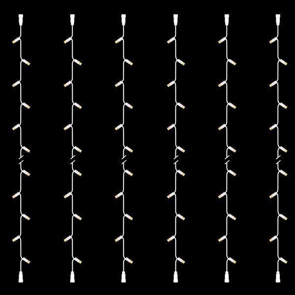 LINEA, BRICOLAJE, 30LED, CABLE DE CAUCHO BLANCO, CON EXTENSION, 2 CONECTORES, LED BLANCO CALIDO, POR 10cm, JUEGO 6PZS, IP65
