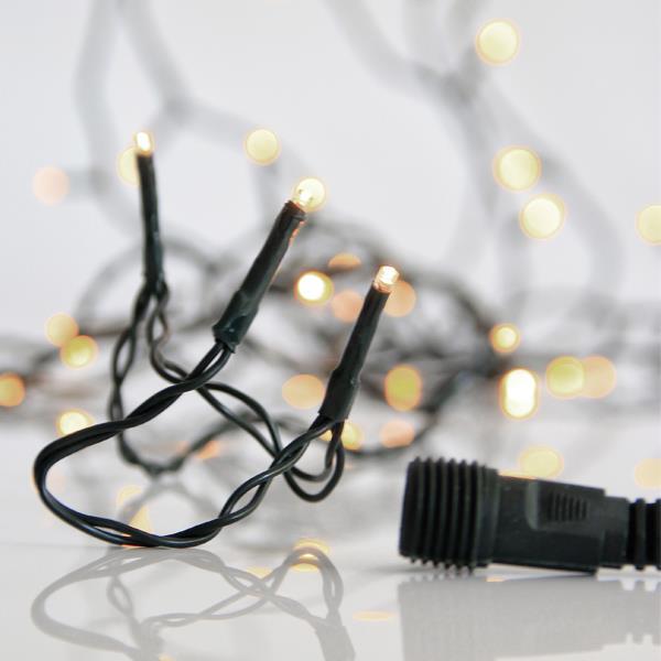 LINEA, 1300 LED 3mm, ADAPTADOR 31V, CONECTOR HASTA 2, CABLE VERDE, LED BLANCO SUAVE POR 2cm, CABLE 3m, IP44