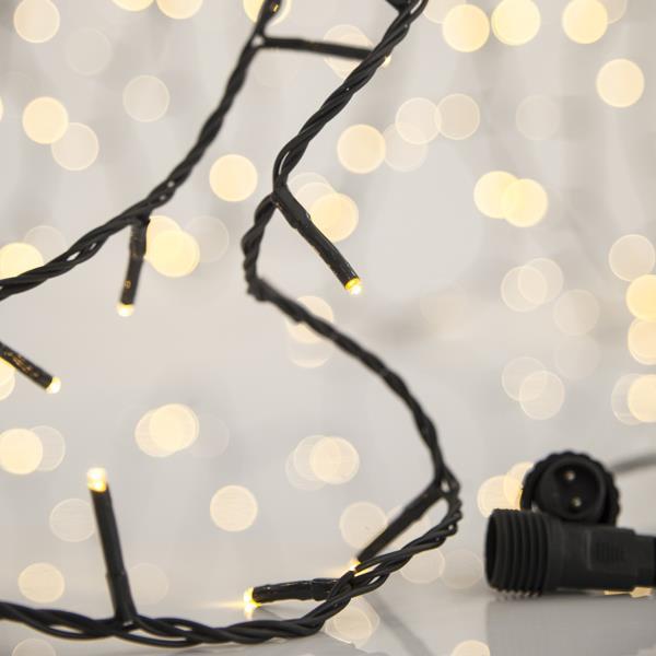 LÍNEA, 300 LED 3mm, ADAPTADOR 31V, CONECTOR HASTA 3, HILO VERDE, LED LUZ DÍA POR 5cm, CABLE 3m, IP44