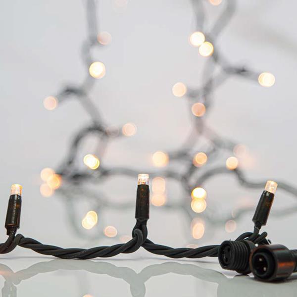 LÍNEA, 96 LED, 24V, 2 CONECTORES, HILO DE CAUCHO VERDE, LED BLANCO CÁLIDO POR 10cm, SET 5 LÍNEAS Y UNA PROLONGACIÓN 300cm, __65