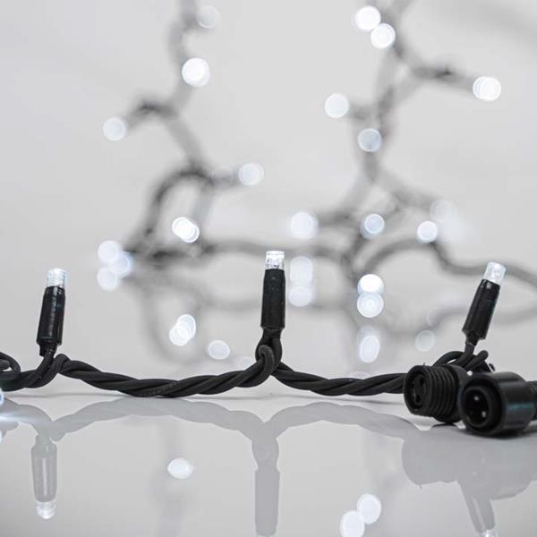 LÍNEA, 96 LED, 24V, 2 CONECTORES, CABLE DE CAUCHO VERDE, LED BLANCO POR 10cm, SET 5 LÍNEAS Y UNA PROLONGACIÓN 300cm, __65