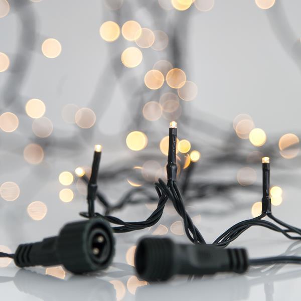 LINEA, 280 LED 3mm, 31V, MULTIFUNCION, CONECTOR HASTA 5, CABLE VERDE, LED BLANCO CALIDO POR 7.5cm, IP44, (SIN ADAPTADOR Y CABLE)