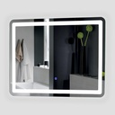 ESPEJO RECTANGULAR TACTIL LED 20W 4000K 800x600x31 "MIRO" ARTE ILLUMINA