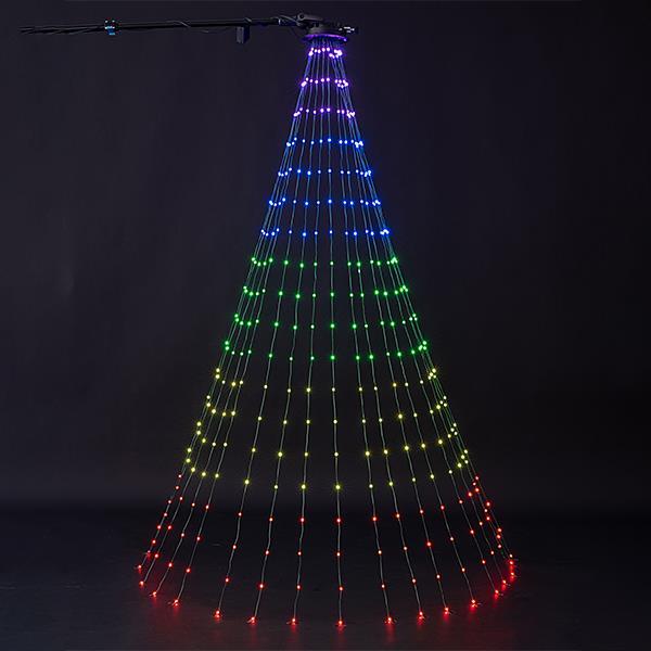 OCTOPUS, 342 SMART MINI LED ADAPTADOR 5V CONTROLADO POR APP CABLE PLANO VERDE, LED RGBW POR 10CM 18 LÍNEASx19LED CABLE 5M, IP44