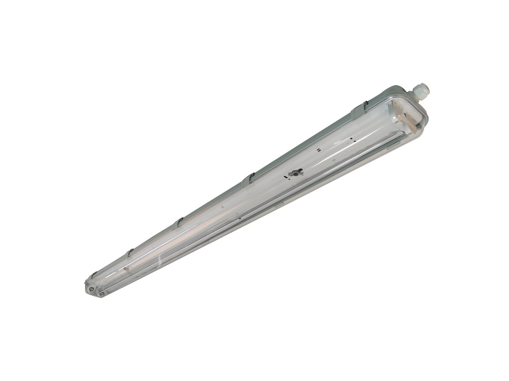 PANTALLA ESTANCA "DICHT" 2xTUBO LED 120cm PC 1263x108x90mm AIMUR