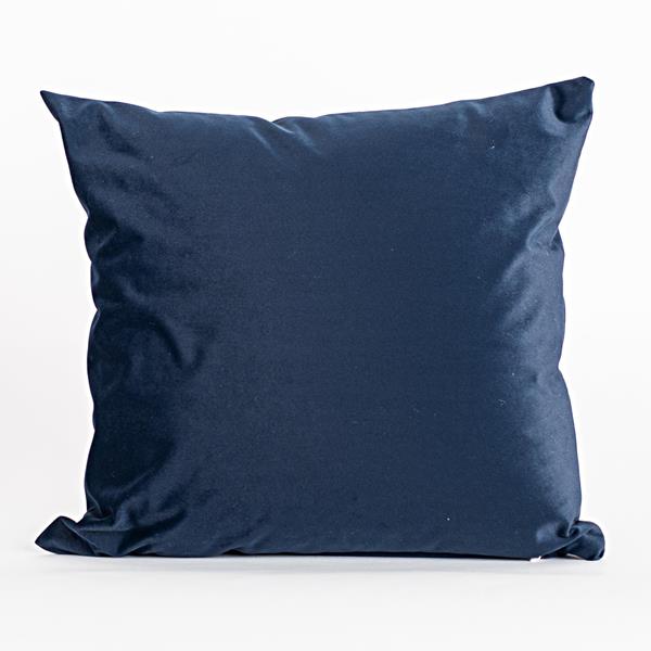 COJÍN, AZUL, TERCIOPELO, 45x45cm