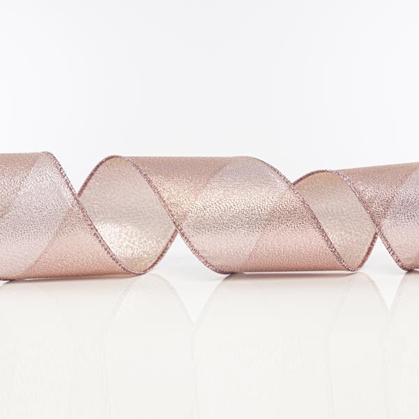 CINTA ROSA METALIZADO, 6,35cm, 10Y