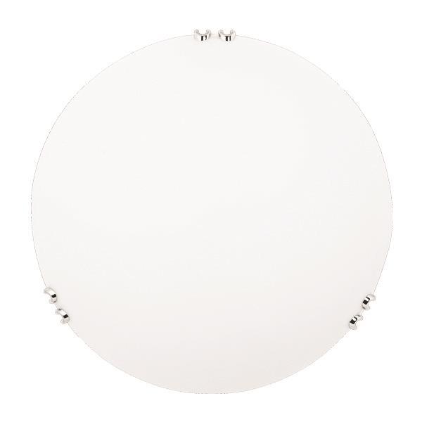 PLAFON "PAROS" Ø40mm Ε27 BLANCO / NÍQUEL