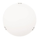 PLAFON "PAROS" Ø40mm Ε27 BLANCO / NÍQUEL