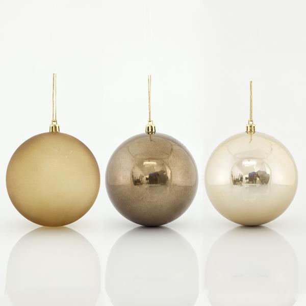 BOLAS DE PLÁSTICO ACEITE VERDE Y ÁMBAR, RETRO, SET 6PZS, 10cm