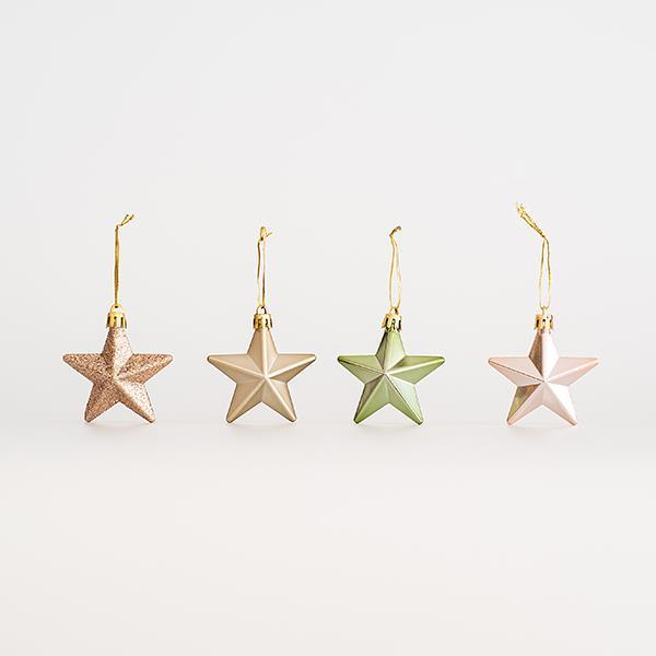 MEZCLA DE ESTRELLAS DE PLÁSTICO, 12uds, 6,5cm