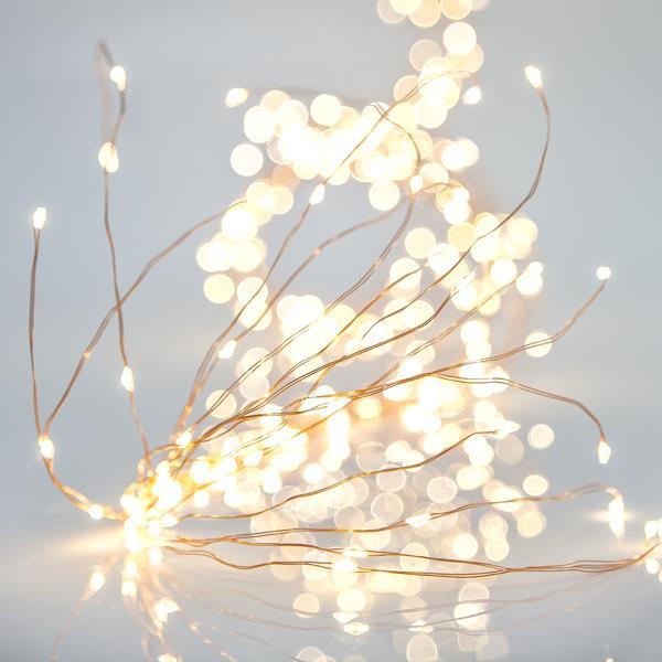 OCTOPUS, 400 MINI LED, ADAPTADOR 4.5V, CABLE COLOR COBRE, LED DAYLIGHT POR 10cm (16 LÍNEAS X 25LED), CABLE 5m, IP44
