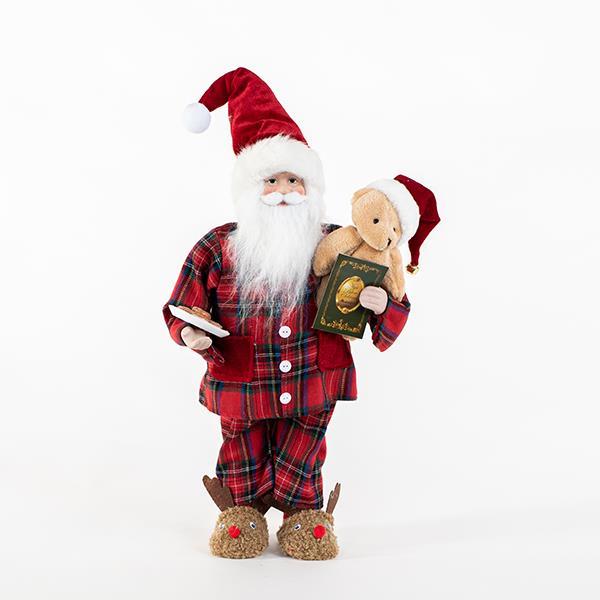 SANTA CON OSO, CUADRO ROJO, 23x46cm