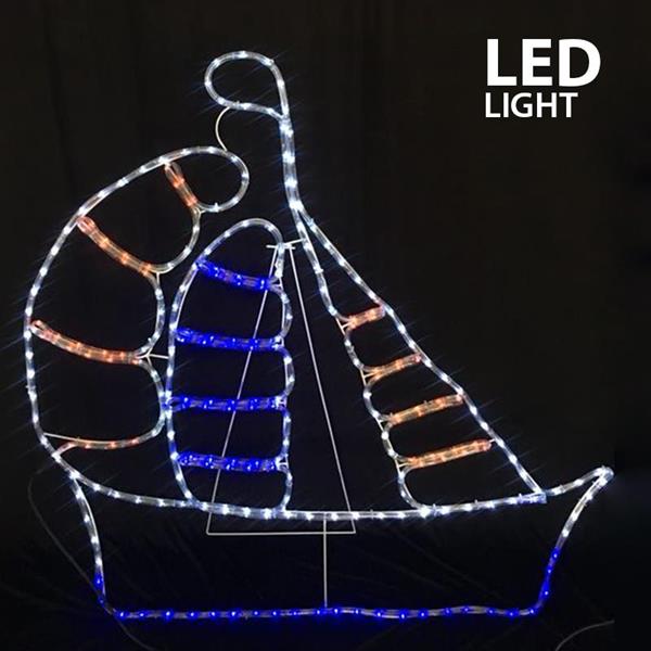 BARCO, 11m CABLE DE LUZ LED, 2 VÍAS, 106x104cm, IP44