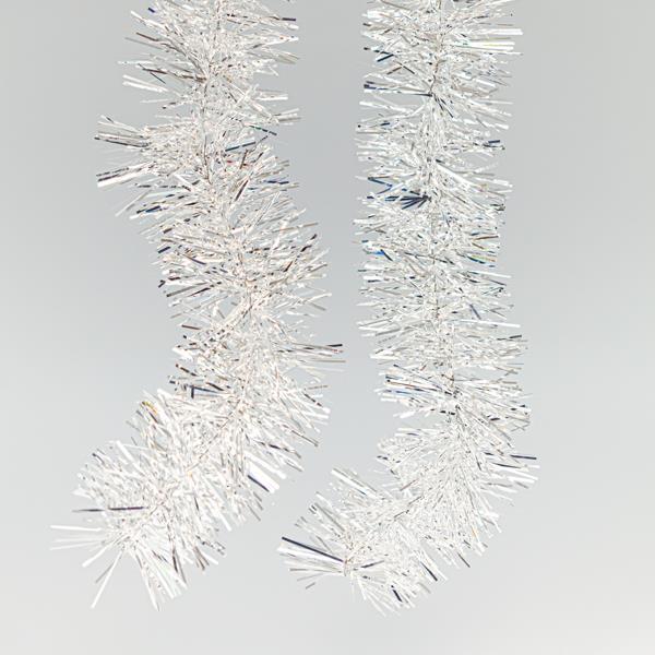 TRENZA DE PLATA, SUPER BRILLANTE, 200x8cm
