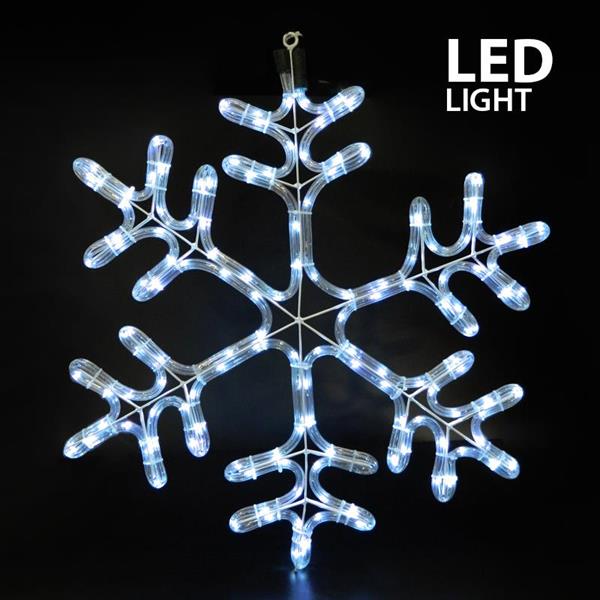 COPO DE NIEVE LED BLANCO CON CUERDA LUZ 6 M., LED, 59x50 cm. IP44
