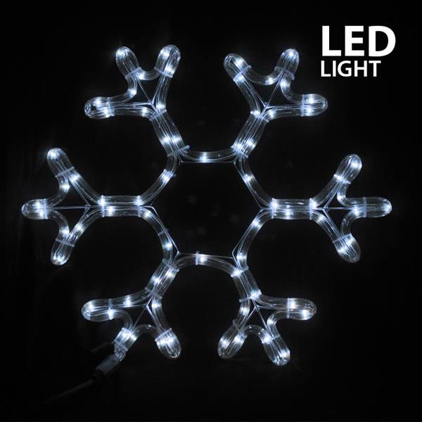COPO DE NIEVE, CABLE DE LUZ LED 3m, 2 VIAS, BLANCO, 38x36cm, IP44