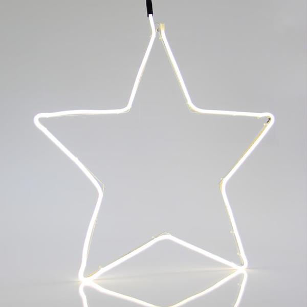 ESTRELLA, CABLE DE LUZ LED DE NEÓN, 2 m, 2 VÍAS, BLANCO, 54x58 cm, IP44