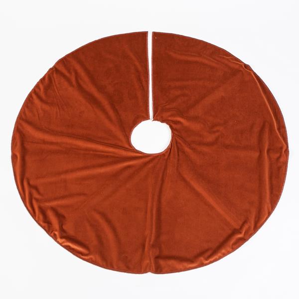 FALDA ÁRBOL, COBRE, TERCIOPELO, 90cm