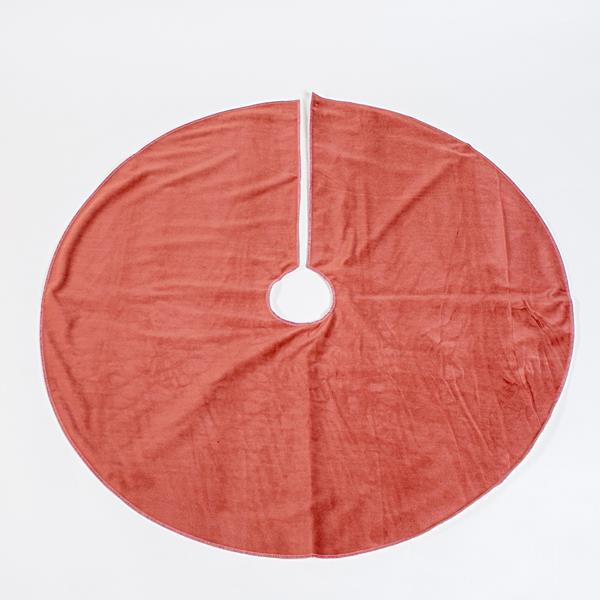 FALDA ÁRBOL, ROSA POLVO, TERCIOPELO, 90cm