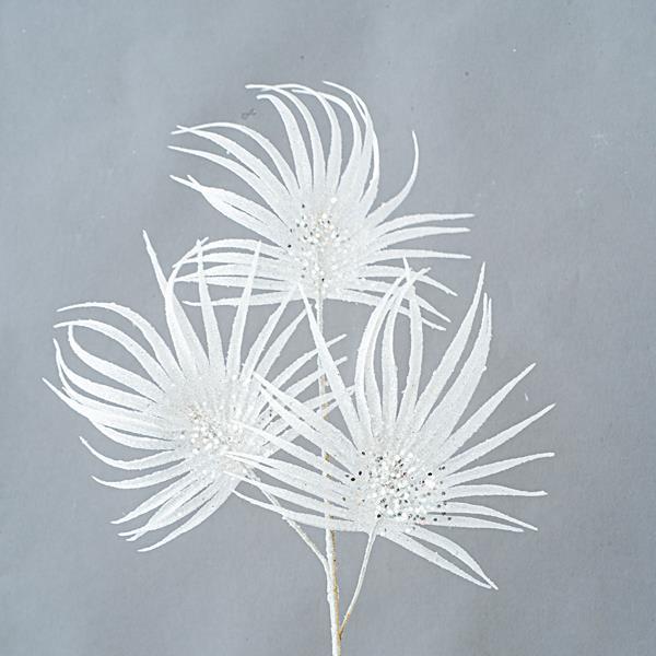 RAMITA DE PALMA TRIPLE, CON JEMS, BLANCO, 90cm
